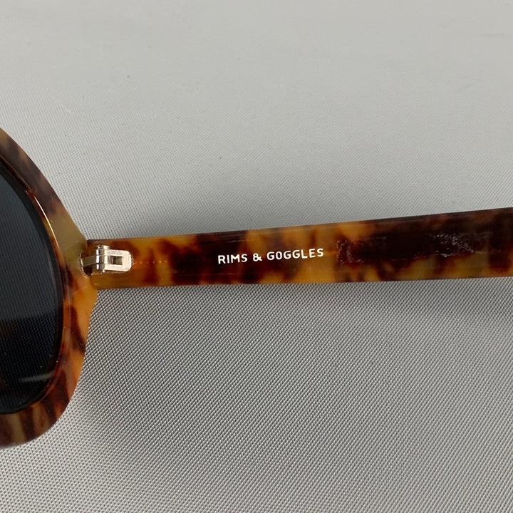 RIMS & GOGGLES Brown Tortoise Shell Acetate Sunglasses