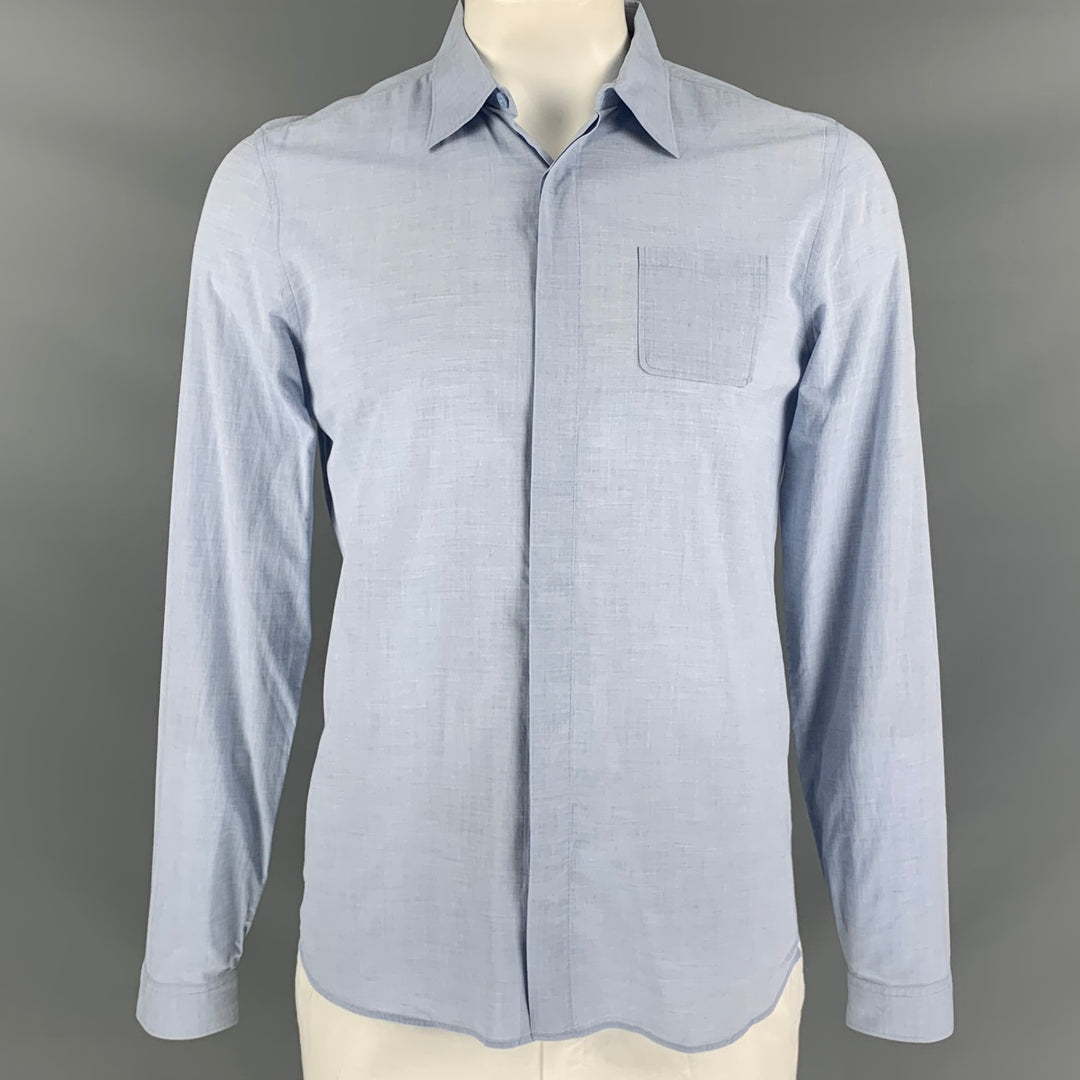 BURBERRY PRORSUM Size L Light Blue Button Up Long Sleeve Shirt