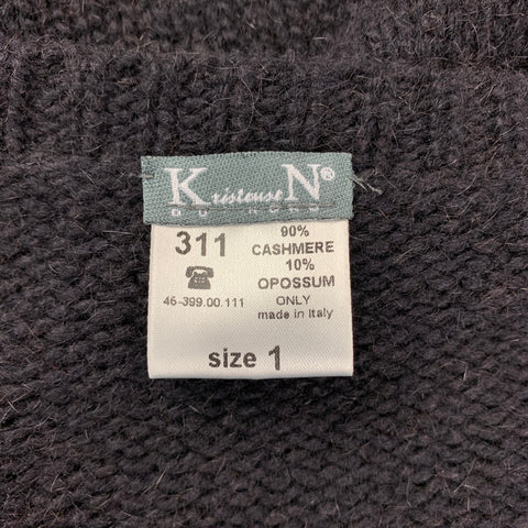 KRISTENSEN DU NORD Size S Black Knitted Cashmere Blend Cardigan
