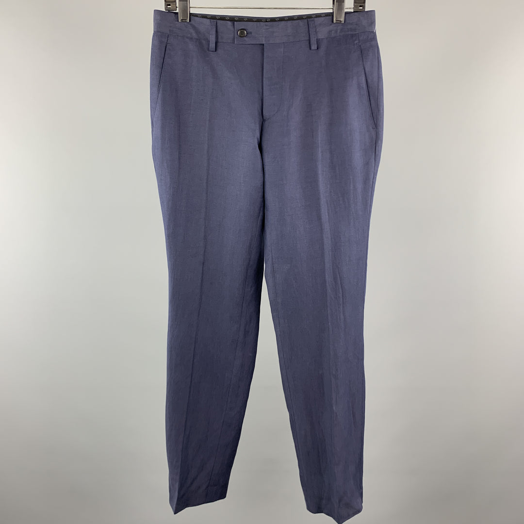 JOHN VARVATOS Size 30 x 30 Navy Cotton Tab Waist Casual Pants