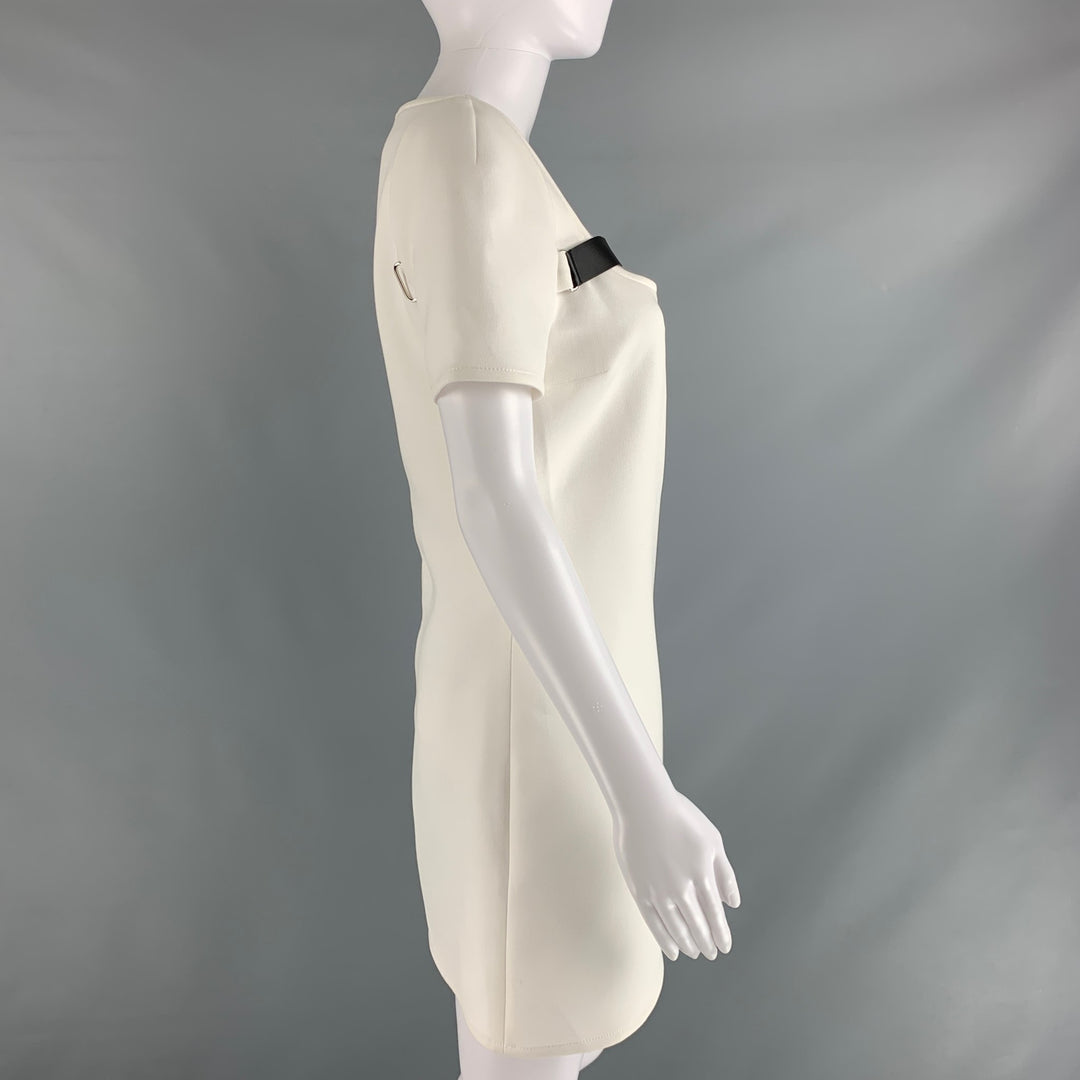 COURREGES Size 4 White Polyester Blend Short Sleeve Mini Dress – Sui  Generis Designer Consignment