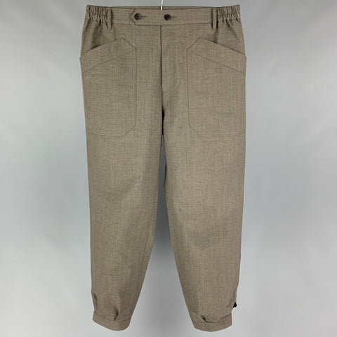 VISVIM Pantalón Carroll con cremallera y cremallera de algodón gris talla L