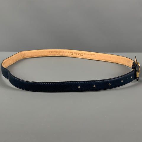 CHRISTIAN DIOR Waist Size M Navy Leather Belt