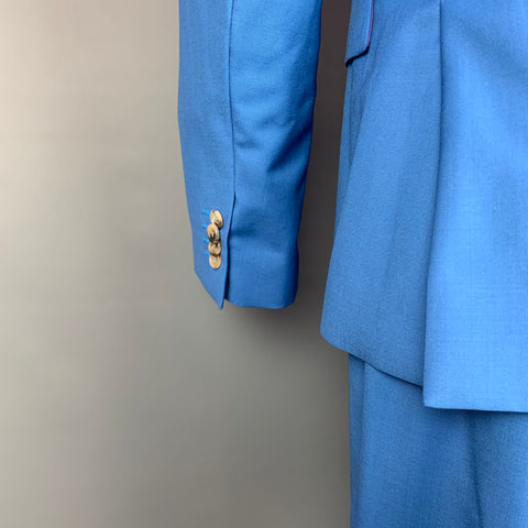 PAUL SMITH Soho Fit Size 40 Blue Wool / Mohair Notch Lapel Suit