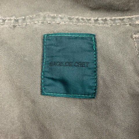 SAGE DE CRET Size L Green Olive Cotton Polyester Cargo Pants