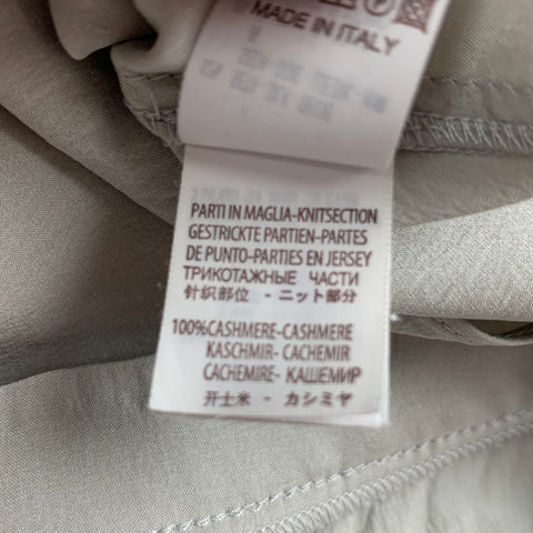 BRUNELLO CUCINELLI Taille M Blouse sans manches en rayonne grise mélangée avec strass