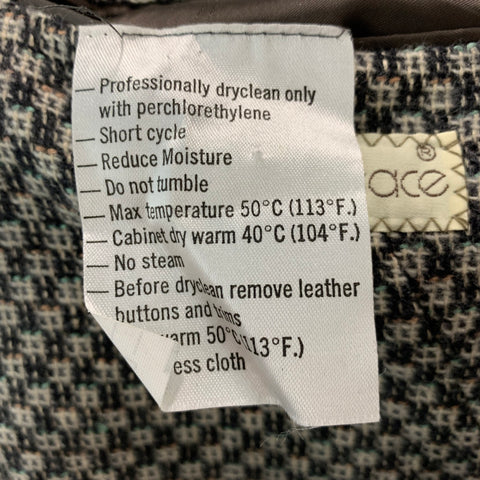 GIANNI VERSACE Taille M Manteau de sport à bouton unique noir taupe