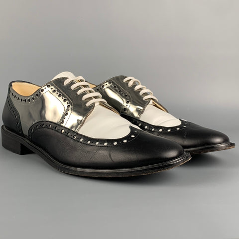 ROBERT CLERGERIE Size 10.5 Black White Color Block Spectator Shoes