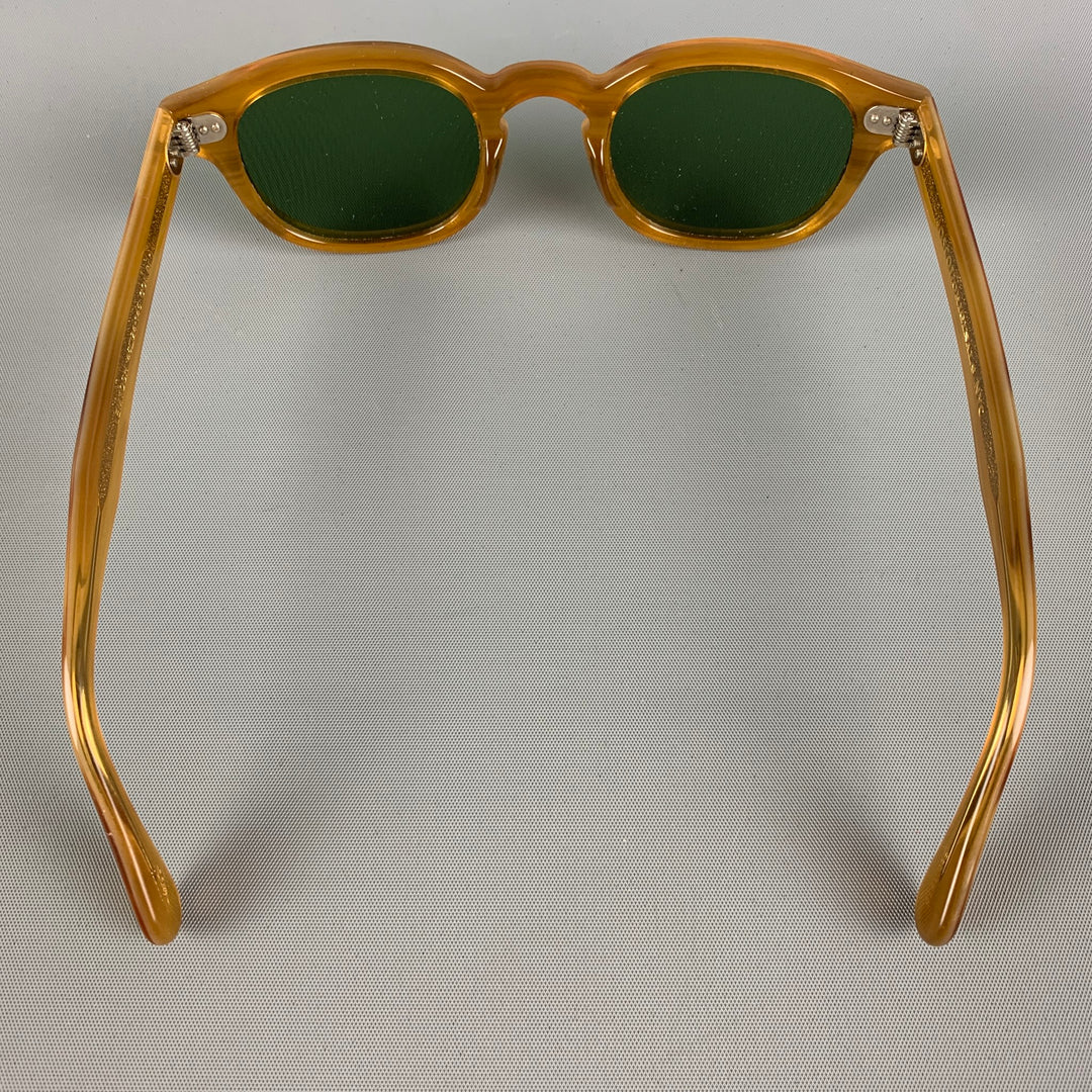 MOSCOT Beige Tortoise Shell Acetate Lemtosh Sunglasses