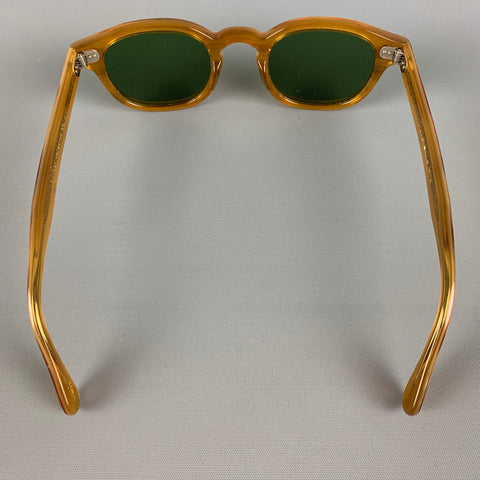 Lunettes de soleil Lemtosh en acétate beige écaille de tortue MOSCOT