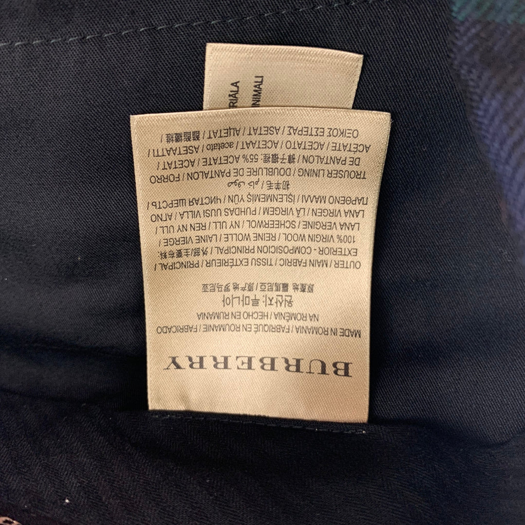 BURBERRY BLACK LABEL Size 32 Green Black Navy Blackwatch Plaid Dress P –  Sui Generis Designer Consignment