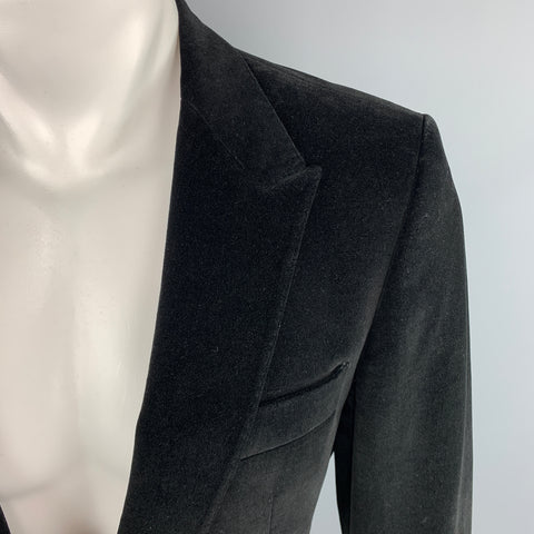 PS by PAUL SMITH Size 40 Black Velvet Peak Lapel Sport Coat
