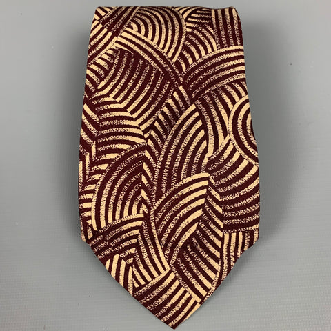 POLO by RALPH LAUREN Burgundy Print Silk Tie