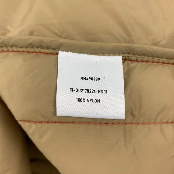 TODD SNYDER Size M Red Quilted Nylon Shirt Jacket Long Sleeve Shirt