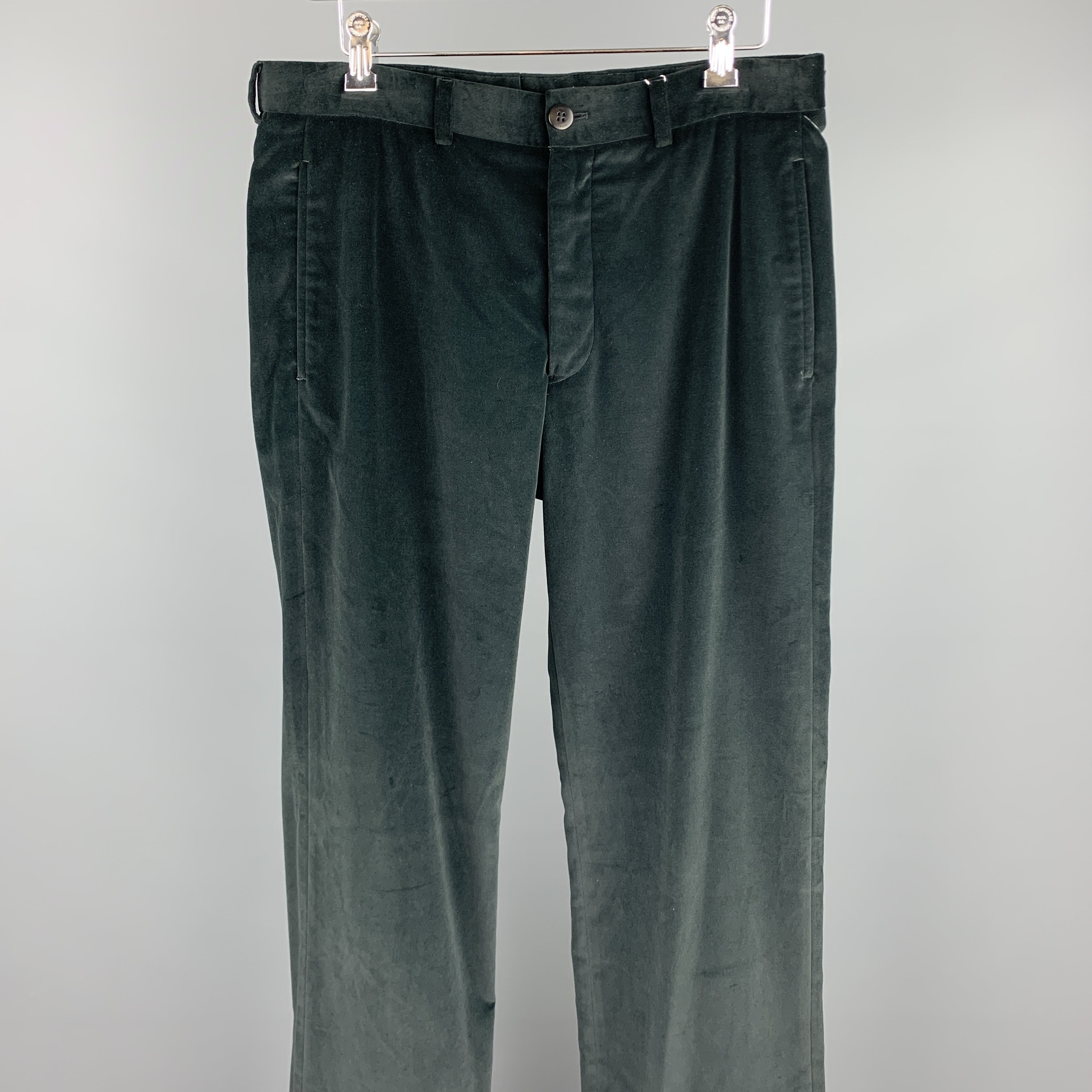ARMANI COLLEZIONI Size 32 Black Cotton Zip Fly Dress Pants – Sui