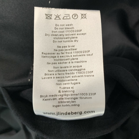J. LINDEBERG Size 40 Black Solid Cotton Shawl Collar Sport Coat