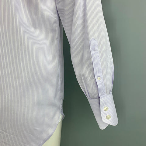 TOM FORD Size M Lavender Stripe Cotton Spread Collar Button Up Long Sleeve Shirt