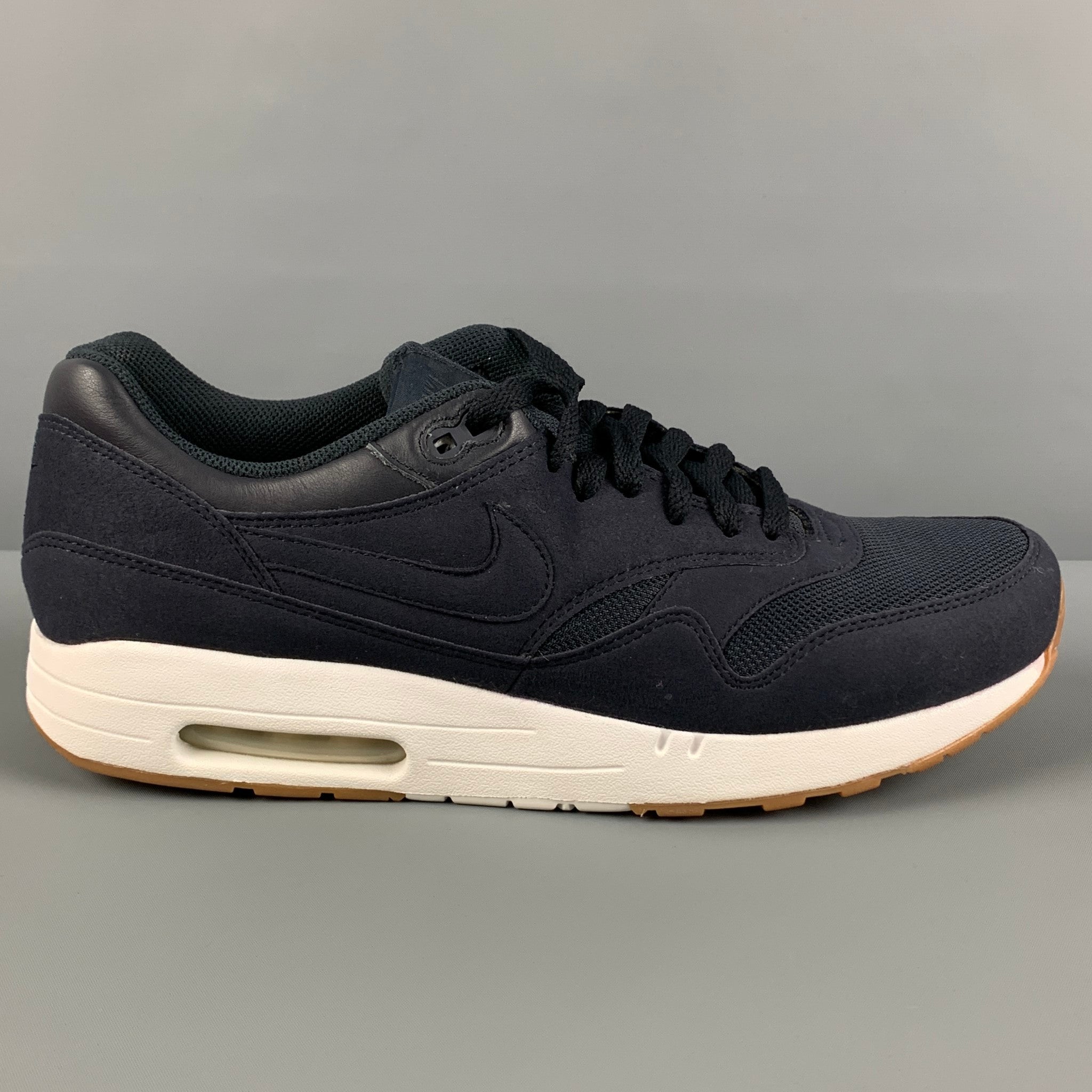 NIKE Size 10.5 Navy Mixed Materials Air Max 1 APC SP Sneakers