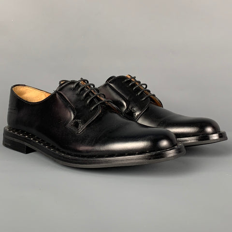 CHURCH'S Size 6 Black Wingtip Rebecca Lace Up Shoes