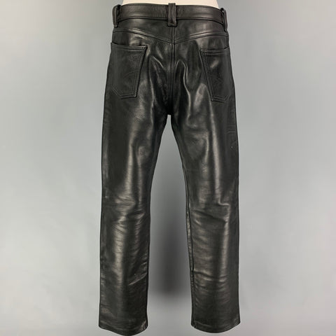 MR. S LEATHER Size 30 Black Leather Casual Pants