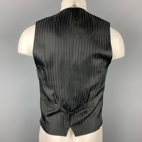 DOLCE & GABBANA Size 38 Grey & Black Houndstooth Cotton Vest