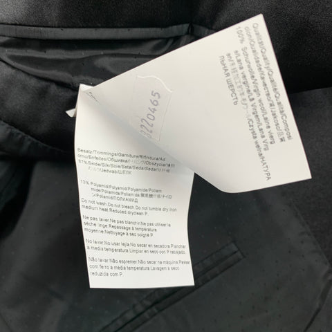 HUGO BOSS Talla 44 Abrigo deportivo regular con solapa de pico de lana negra