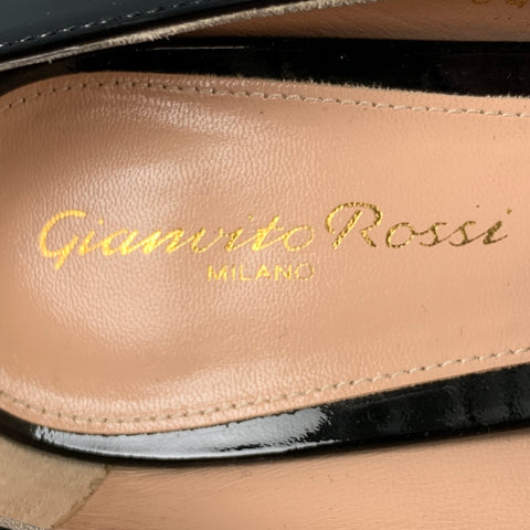 GIANVITO ROSSI Size 7.5 Black Patent Leather Classic Pumps