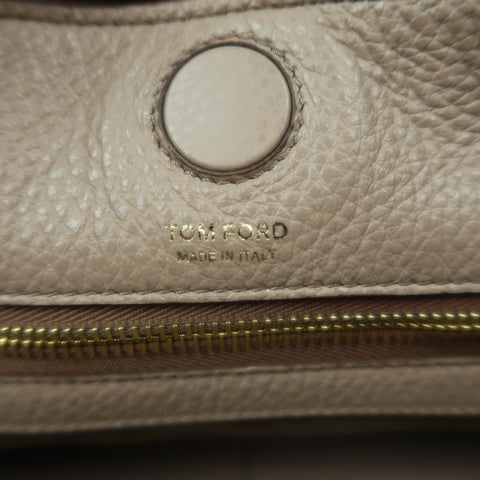 TOM FORD Nude Textured Leather Gold Padlock ALIX Clutch Handbag
