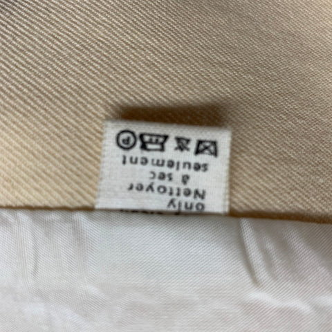 GIVENCHY Nouvelle Boutique by HUBERT Size M Cream Twill Belted Coat