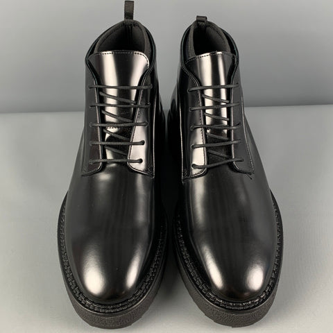 JOHN ELLIOTT Size 10 Black Leather Creeper Boots