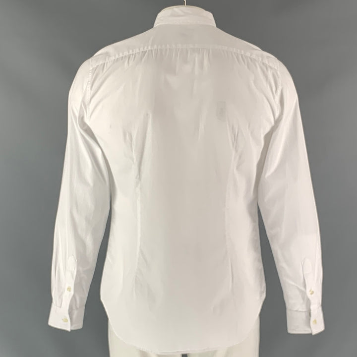 PAUL SMITH Size L Solid Cotton Button Up  White Long Sleeve Shirt