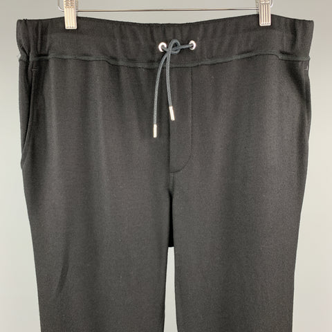 RAG & BONE Size XL Black Wool Drawstring Casual Pants