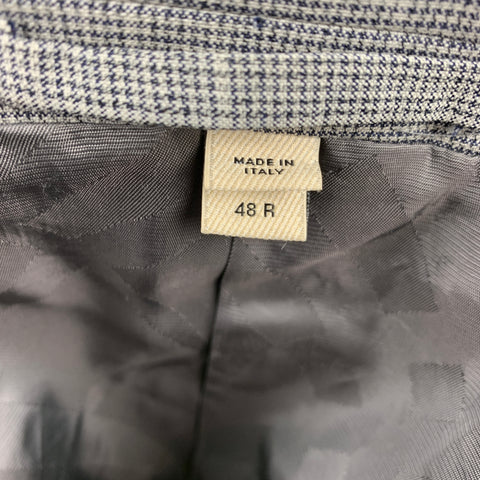 BURBERRY LONDON Size 38 Regular Grey Glenplaid Virgin Wool Suit