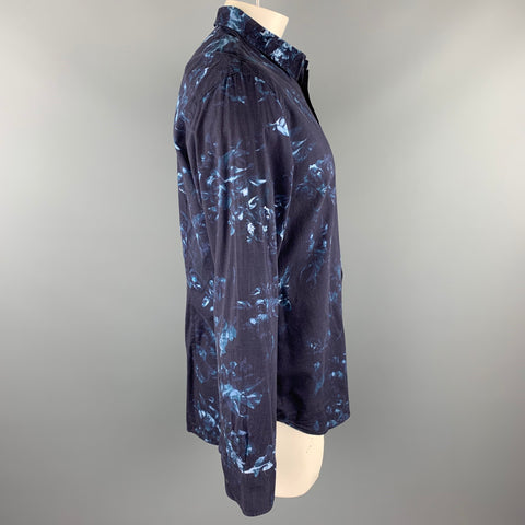 PS by PAUL SMITH Size XL Navy Floral Cotton Button Up Long Sleeve Shirt