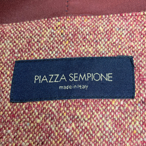 PIAZZA SEMPIONE Talla 6 Blazer de lana y lycra color crema burdeos