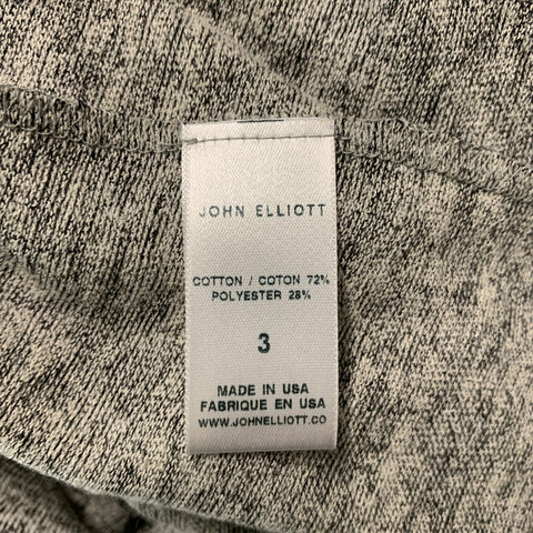 JOHN ELLIOTT Size L Grey Heather Cotton &  Polyester Short Sleeve T-shirt