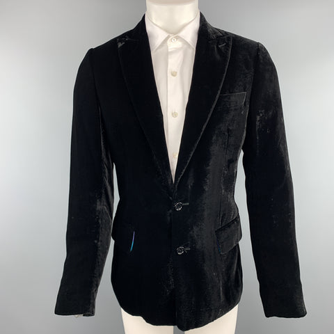 D&amp;G by DOLCE &amp; GABBANA Taille 38 Manteau de sport à revers en velours noir
