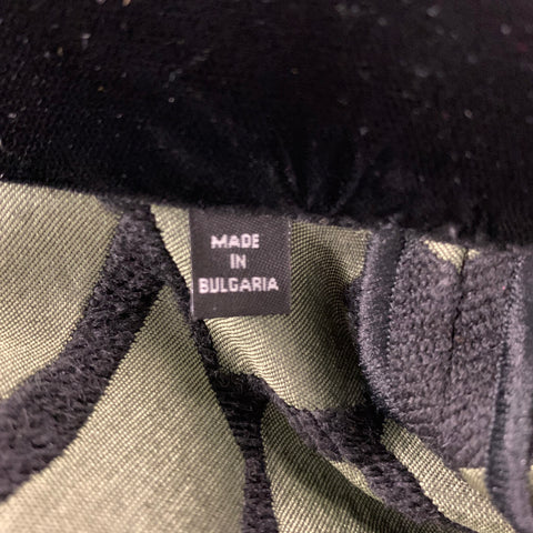 EMPORIO ARMANI Size 8 Black Green Acrylic Blend Jacquard Jacket