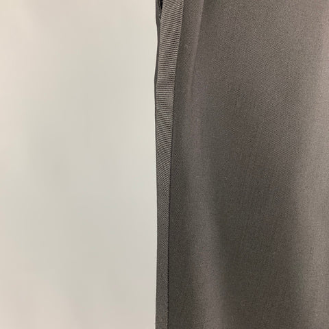 OFFICINE GENERALE Talla 30 Pantalón de vestir con bragueta de botones de lana negra