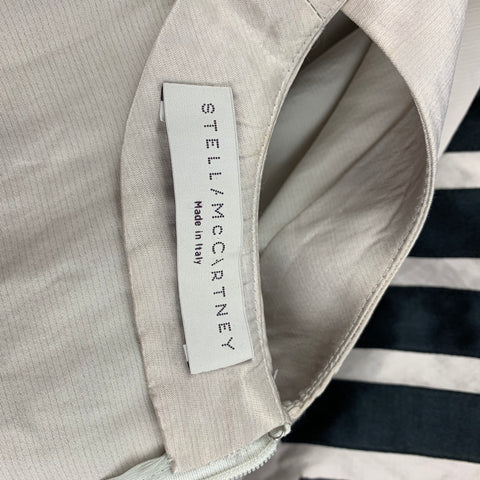 STELLA McCARTNEY Taille 6 Robe sans manches en cupro en coton noir beige