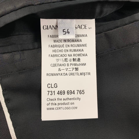 VERSACE COLLECTION Size 44 Black Acetate Blend Peak Lapel Sport Coat