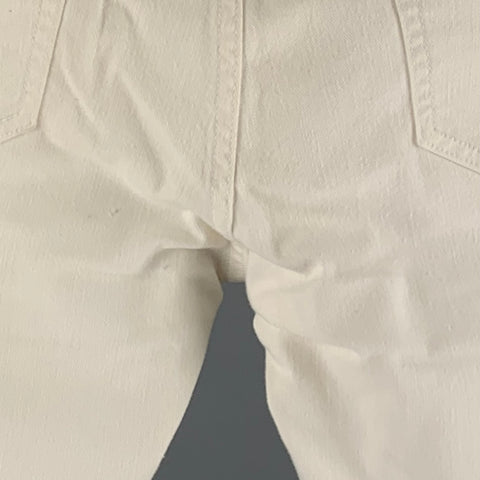 JOHN VARVATOS * U.S.A. Size 30 Off White Cotton Polyester Jeans