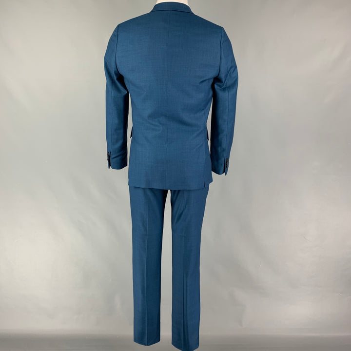 PAUL SMITH Size 36 Regular Blue Wool Notch Lapel Suit