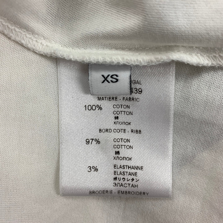 GIVENCHY Size XS White Cotton Applique Crew-Neck T-Shirt