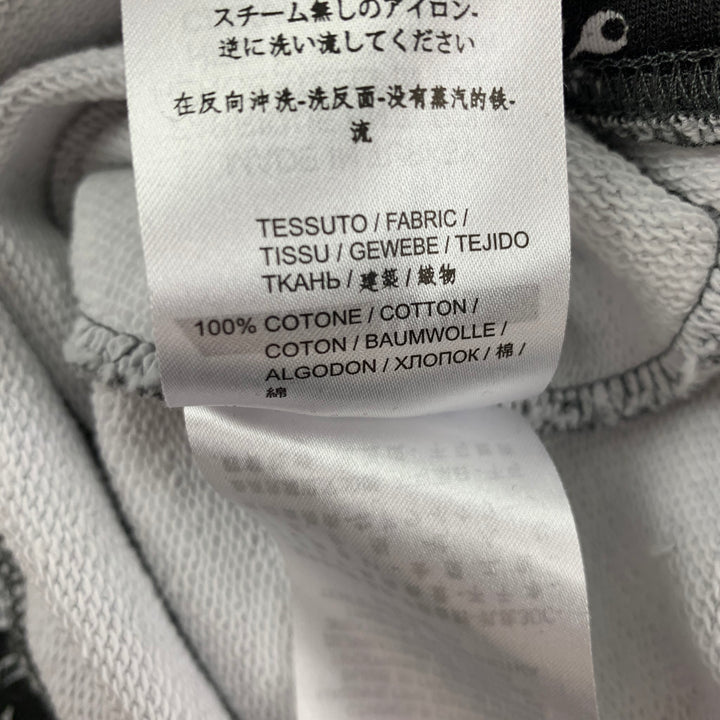 MCQ by ALEXANDER MCQUEEN Size M Black White Print Cotton Crew-Neck Pullover