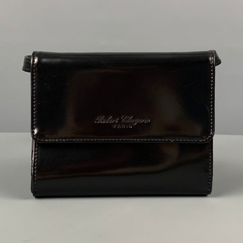 ROBERT CLERGERIE Black Leather Wallet Handbag