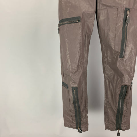 PATRIK ERVELL FW11 Size S Brown Coated Canvas Jumpsuit