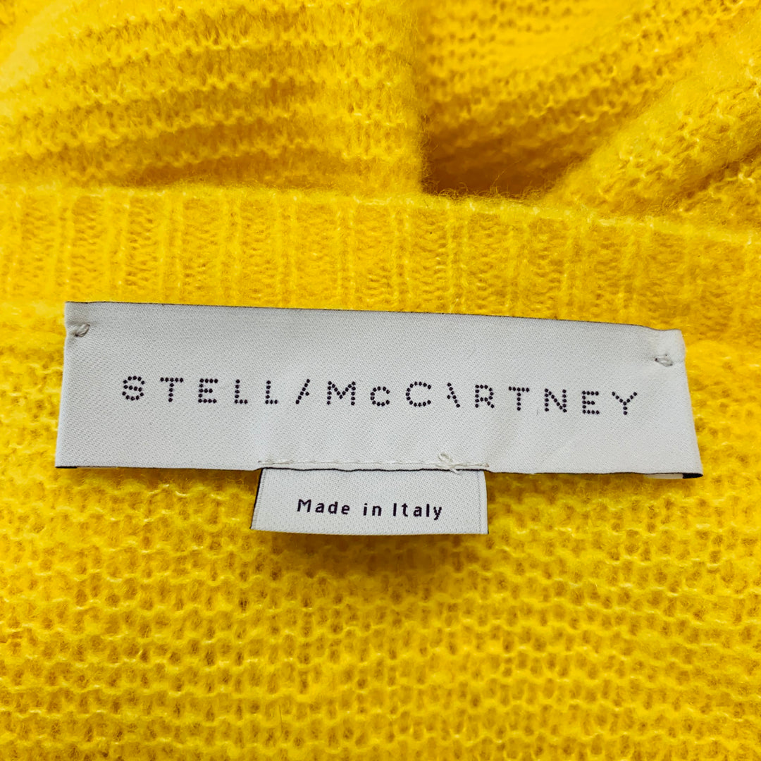 STELLA McCARTNEY Taille 6 Pull asymétrique en soie et cachemire jaune