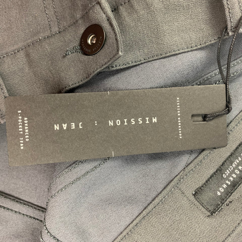 MISSION WORKSHOP Size 33 Charcoal Cotton Blend Zip Fly Jeans