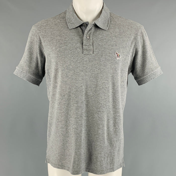 PAUL SMITH Polo de manga corta de algodón gris talla M